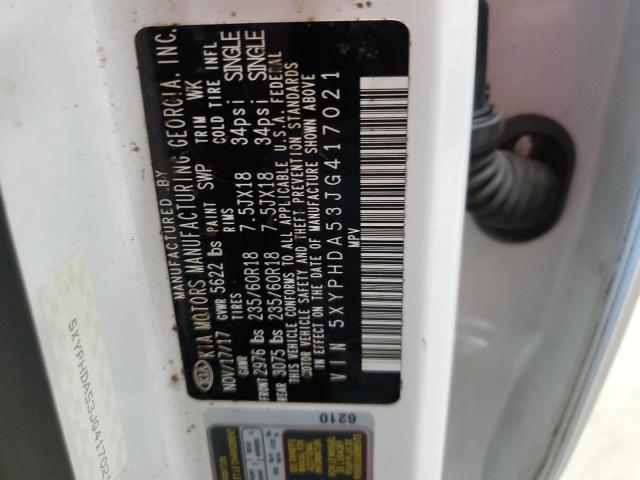 2018 KIA SORENTO EX 5XYPHDA53JG417021