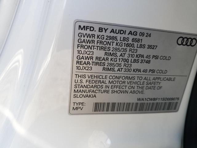 2025 AUDI SQ8 PRESTI - WA1CWBF11SD009075