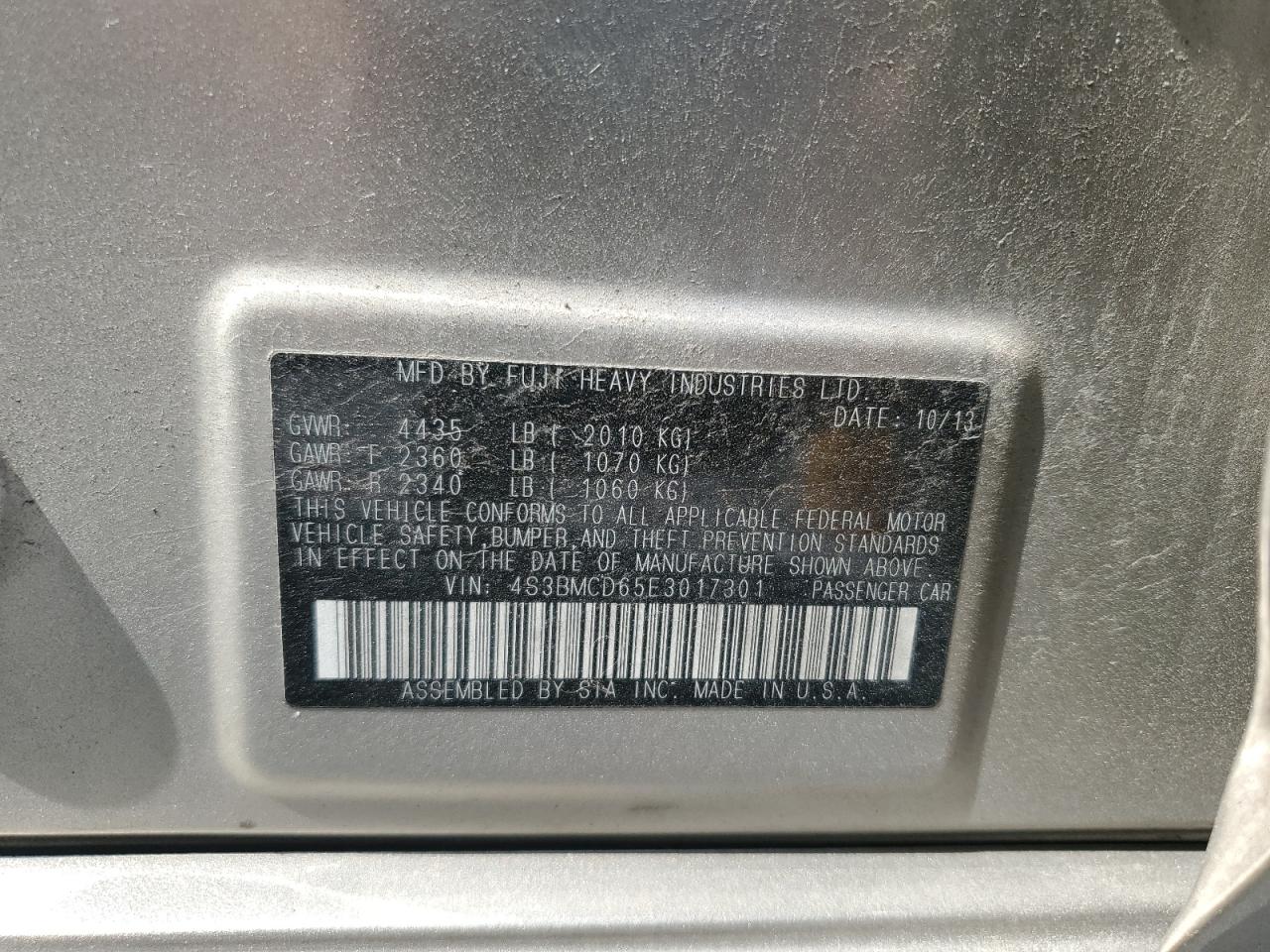 SUBARU LEGACY 2.5I PREMIUM