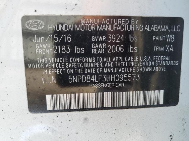 2017 HYUNDAI ELANTRA SE 5NPD84LF3HH095573