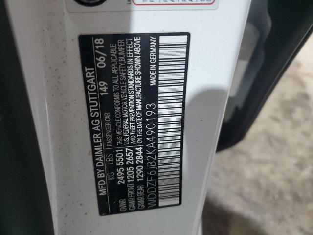 2019 MERCEDES-BENZ E 450 4MAT WDDZF6JB2KA490193