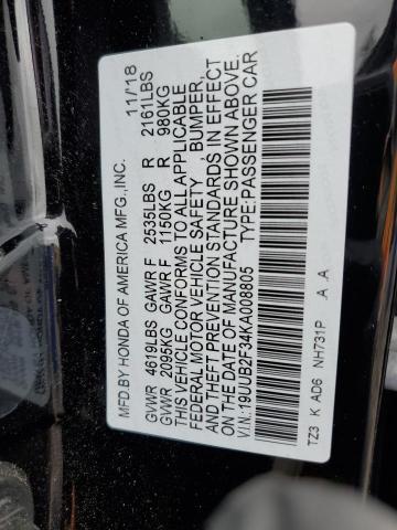 2019 ACURA TLX 19UUB2F34KA008805