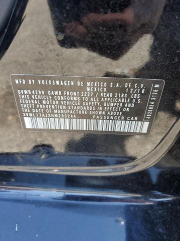 2017 VOLKSWAGEN JETTA SEL 3VWL17AJXHM293244