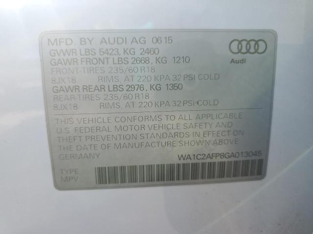 2016 AUDI Q5 PREMIUM WA1C2AFP8GA013045