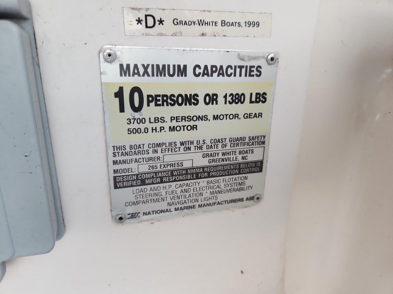 Lot #3310445307 2002 GRADY WHITE BOAT