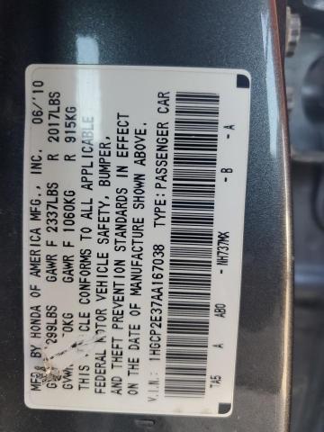 2010 HONDA ACCORD LX - 1HGCP2E37AA167038