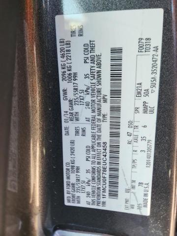 2014 FORD ESCAPE S - 1FMCU0F78EUC43458