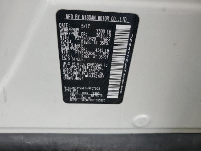 2017 NISSAN ARMADA PLA JN8AY2NE6H9707998