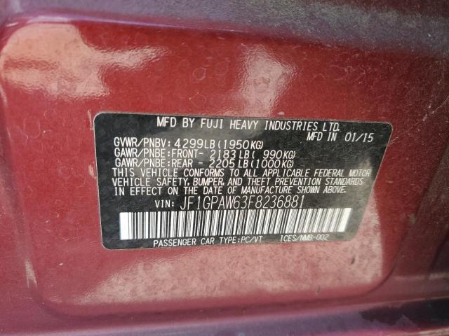 2015 SUBARU IMPREZA SP JF1GPAW63F8236881