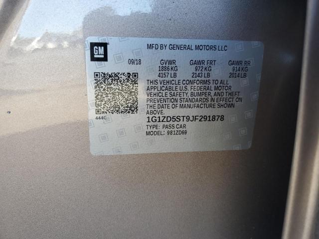 2018 CHEVROLET MALIBU LT 1G1ZD5ST9JF291878