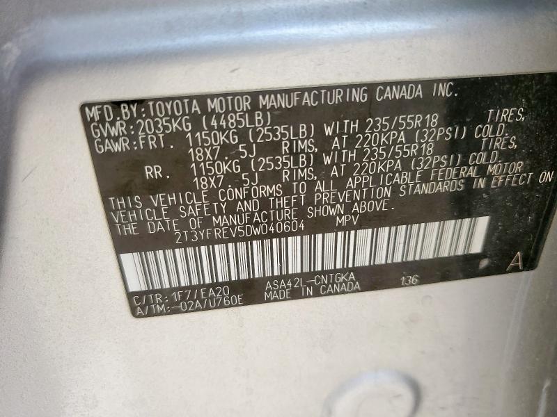 2013 TOYOTA RAV4 LIMIT - 2T3YFREV5DW040604