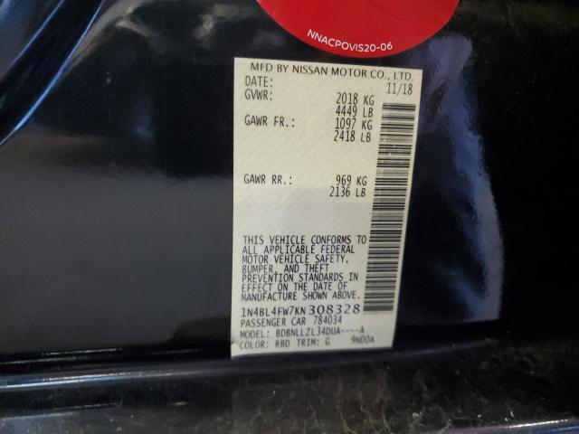 2019 NISSAN ALTIMA PLA - 1N4BL4FW7KN308328