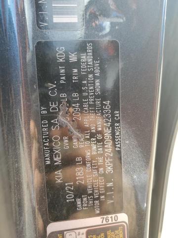 2022 KIA FORTE FE 3KPF24AD9NE423364