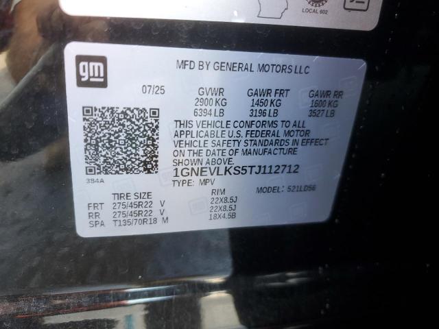 2026 CHEVROLET TRAVERSE R 1GNEVLKS5TJ112712