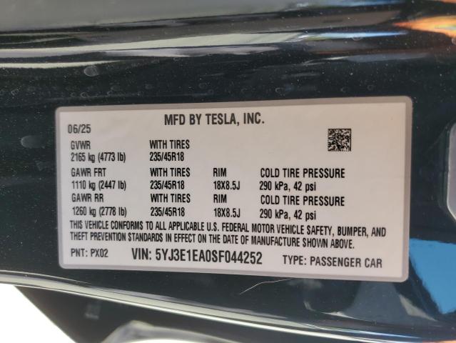 2025 TESLA MODEL 3 #3304099487