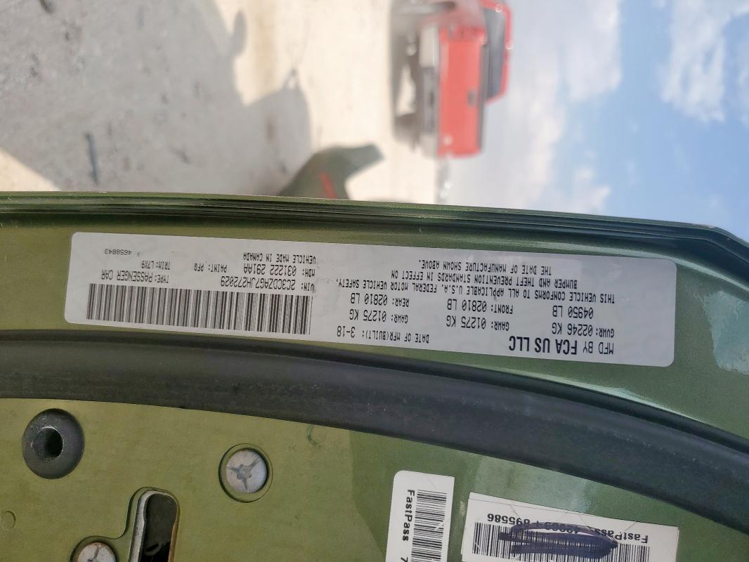 2018 DODGE CHALLENGER 2C3CDZAG7JH272029