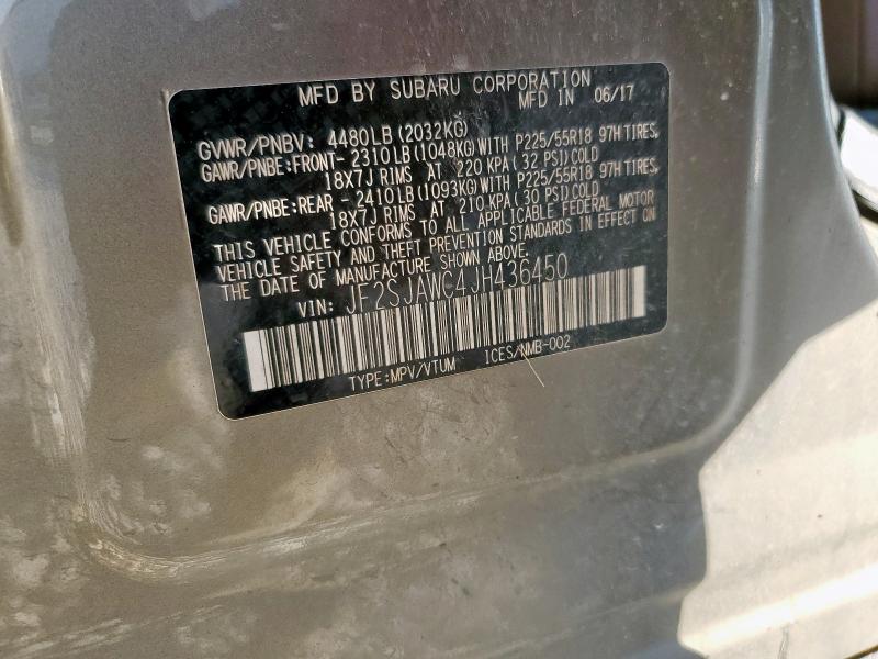 2018 SUBARU FORESTER 2 - JF2SJAWC4JH436450