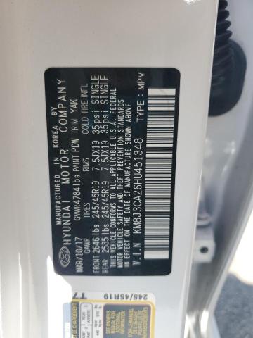 2017 HYUNDAI TUCSON LIMITED KM8J3CA26HU451348