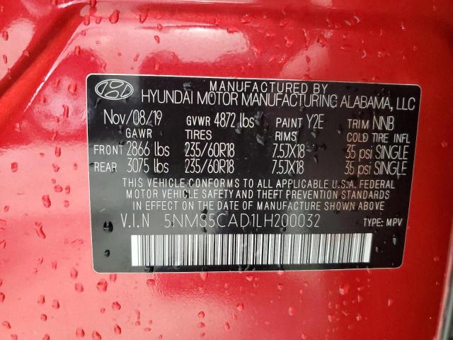 2020 HYUNDAI SANTA FE L 5NMS5CAD1LH200032