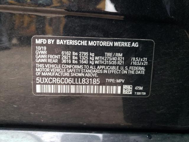 2020 BMW X5 XDRIVE40I 5UXCR6C06LLL83185