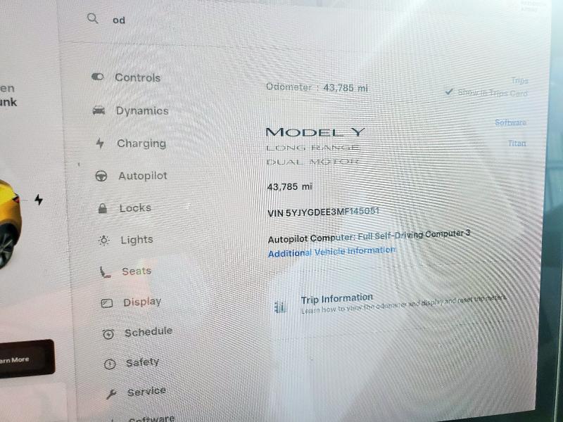 2021 TESLA MODEL Y - 5YJYGDEE3MF145051