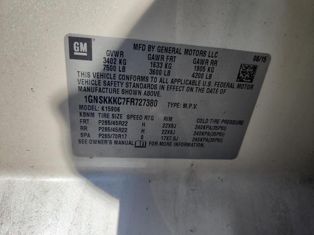 2015 CHEVROLET SUBURBAN K 1GNSKKKC7FR727380