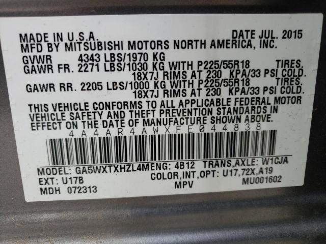 2015 MITSUBISHI OUTLANDER 4A4AR4AWXFE044838