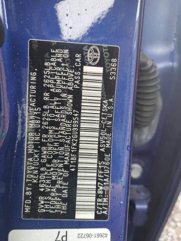 2016 TOYOTA CAMRY LE 4T1BF1FK2GU999547