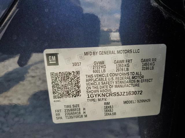 2018 CADILLAC XT5 LUXURY 1GYKNCRS5JZ163072