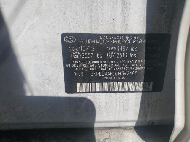 2016 HYUNDAI SONATA SE 5NPE24AF5GH342468