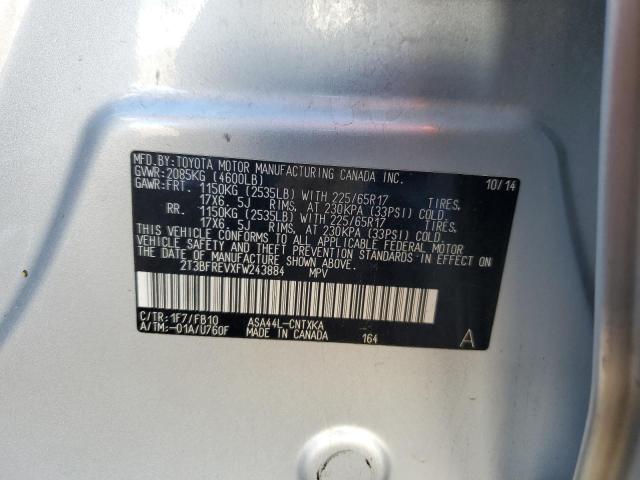 2015 TOYOTA RAV4 LE 2T3BFREVXFW243884