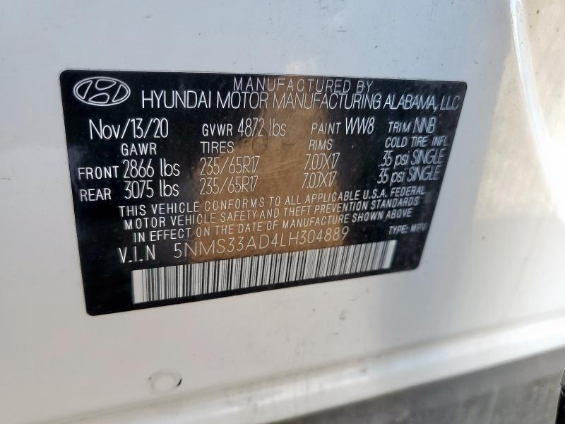 2020 HYUNDAI SANTA FE S - 5NMS33AD4LH304889