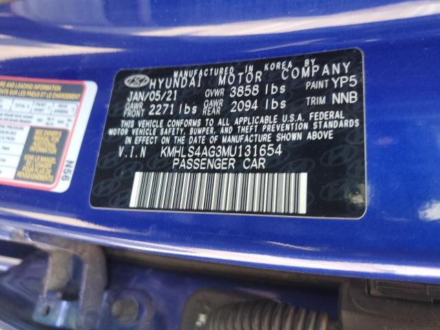 2021 HYUNDAI ELANTRA SEL KMHLS4AG3MU131654