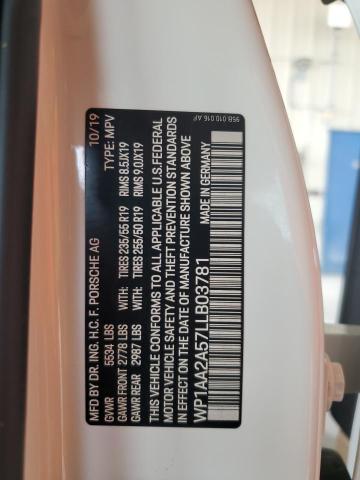 2020 PORSCHE MACAN WP1AA2A57LLB03781