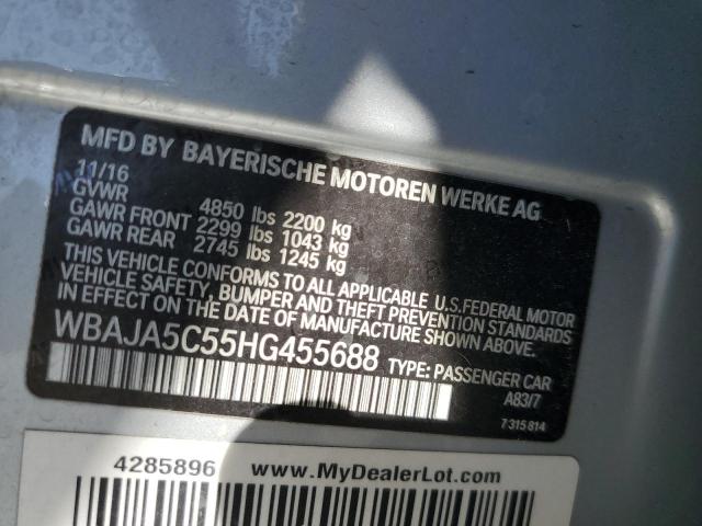 2017 BMW 530 I WBAJA5C55HG455688