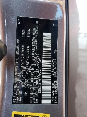 2018 TOYOTA HIGHLANDER 5TDKZRFH9JS245345