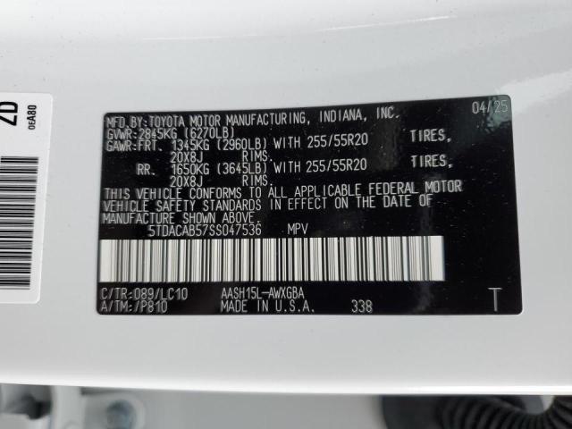 2025 TOYOTA GRAND HIGHLANDER LE 5TDACAB57SS047536