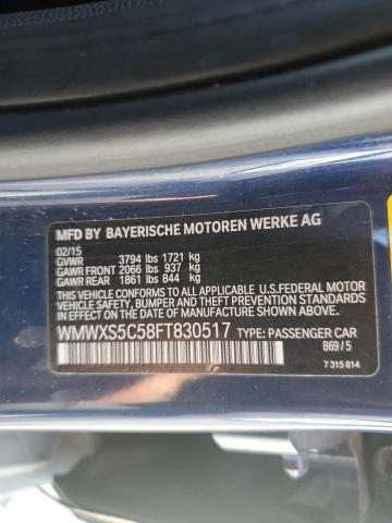 2015 MINI COOPER WMWXS5C58FT830517