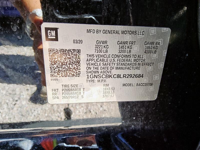 2020 CHEVROLET TAHOE C150 1GNSCBKC8LR292684