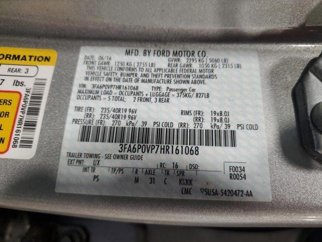 2017 FORD FUSION SPO 3FA6P0VP7HR161068
