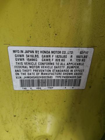 2017 HONDA FIT LX JHMGK5H52HS022683