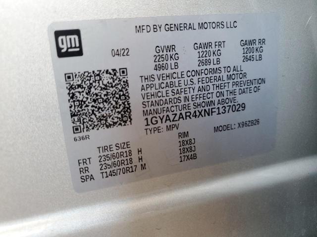 2022 CADILLAC XT4 LUXURY 1GYAZAR4XNF137029