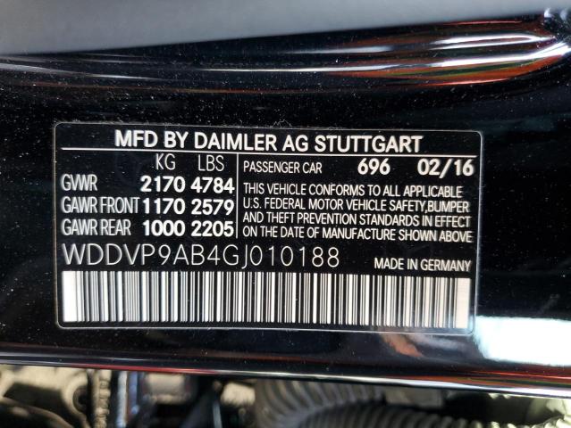 2016 MERCEDES-BENZ B 250E WDDVP9AB4GJ010188