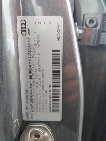 2016 AUDI A3 PREMIUM WAUB8GFF4G1085366