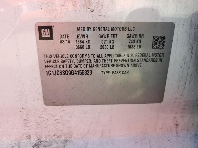 2016 CHEVROLET SONIC LT 1G1JC6SG9G4155828