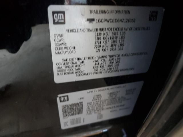 2022 CHEVROLET SILVERADO 1GCPWCED6NZ126358