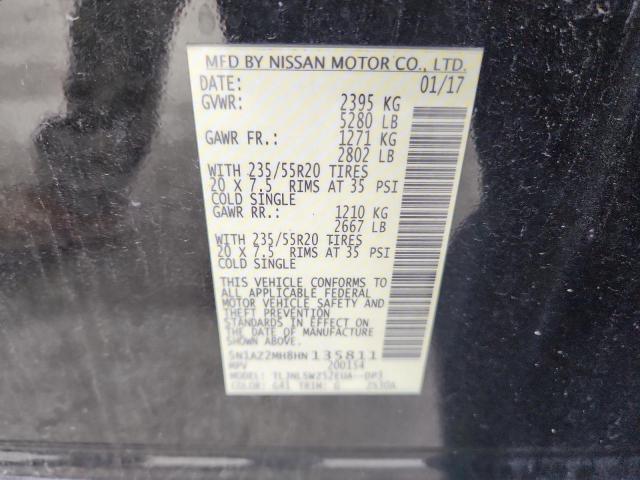2017 NISSAN MURANO S 5N1AZ2MH8HN135811