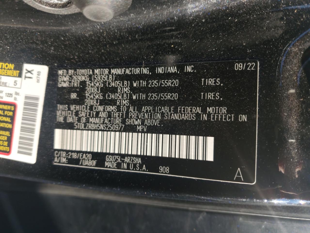 TOYOTA HIGHLANDER XSE