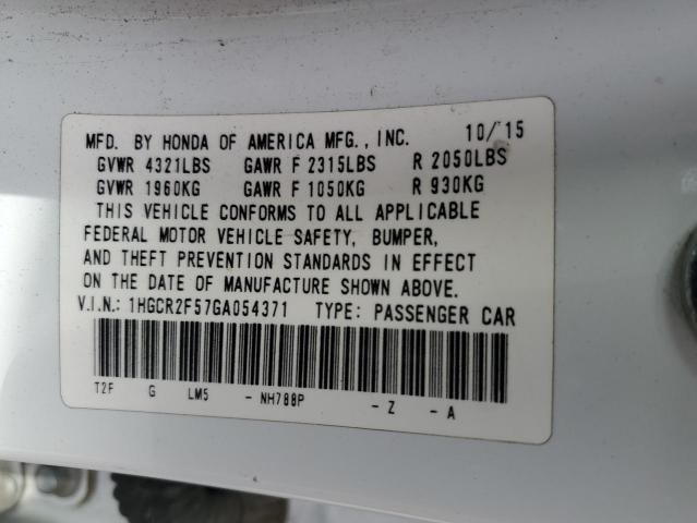 2016 HONDA ACCORD SPO - 1HGCR2F57GA054371