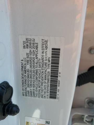 2022 HONDA PILOT BLACK 5FNYF6H75NB076229